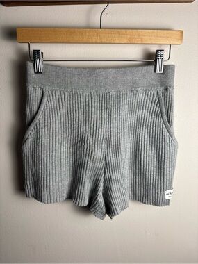 NWT Nama Ribbed Knit Grey Athletic Shorts Small
